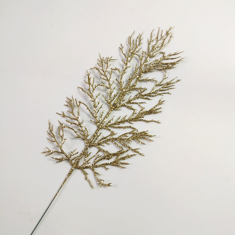 15 Inch Artificial Christmas Cedar Picks, 10 Pcs, Gold and Silver Holiday Decor