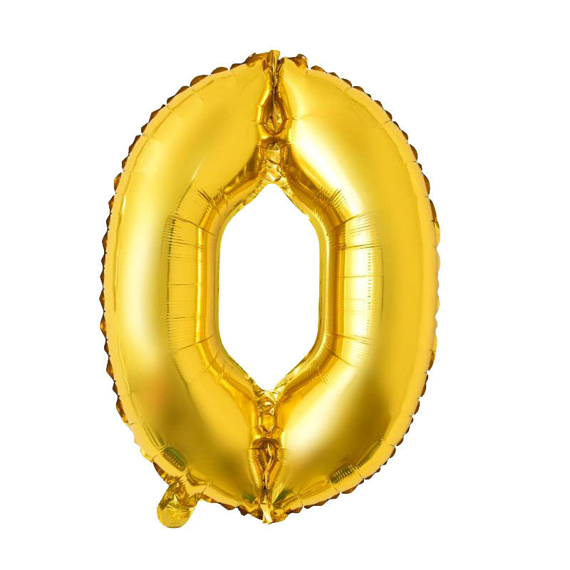 Bulk Golden Digital Number Foil Mylar Balloon for Birthday Party Wedding Baby Shower Engagement Anniversary Wholesale