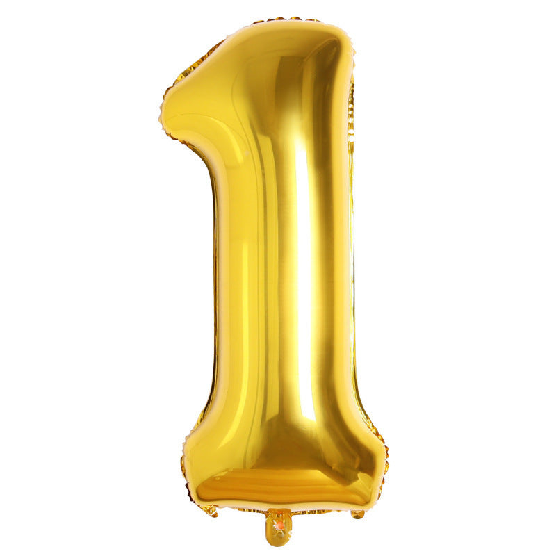 Bulk Golden Digital Number Foil Mylar Balloon for Birthday Party Wedding Baby Shower Engagement Anniversary Wholesale