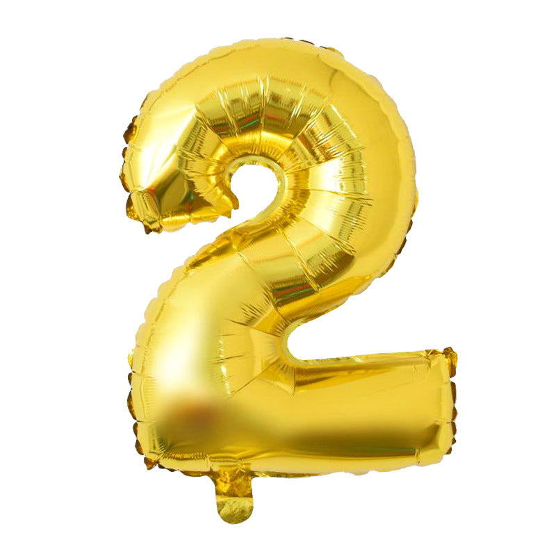 Bulk Golden Digital Number Foil Mylar Balloon for Birthday Party Wedding Baby Shower Engagement Anniversary Wholesale