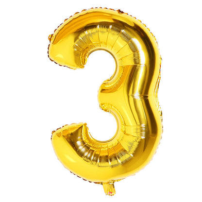 Bulk Golden Digital Number Foil Mylar Balloon for Birthday Party Wedding Baby Shower Engagement Anniversary Wholesale