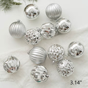 Bulk Set of 24 Golden, Silver, and Champagne Christmas Hanging Balls Ornaments for Tree Decor