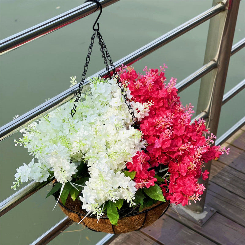 8 Pcs Artificial Hyacinth Bush Flowers UV Resistant Outdoor Silk Plants Bulk