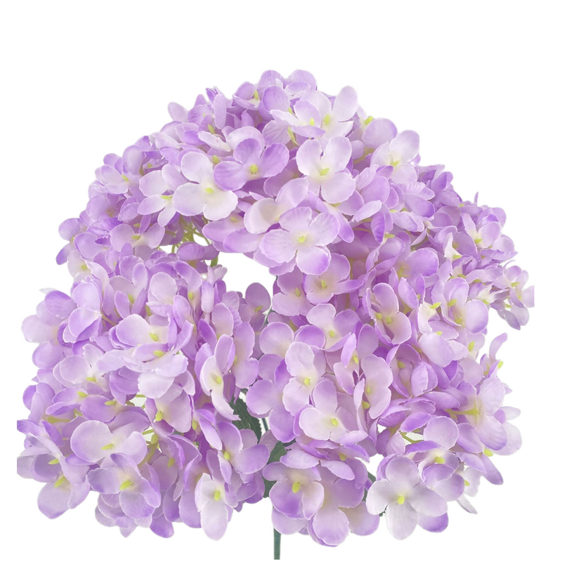 14 Inch Artificial Silk Hydrangea Bush, 5 Pcs, 14 Colors, 19 Inches Tall