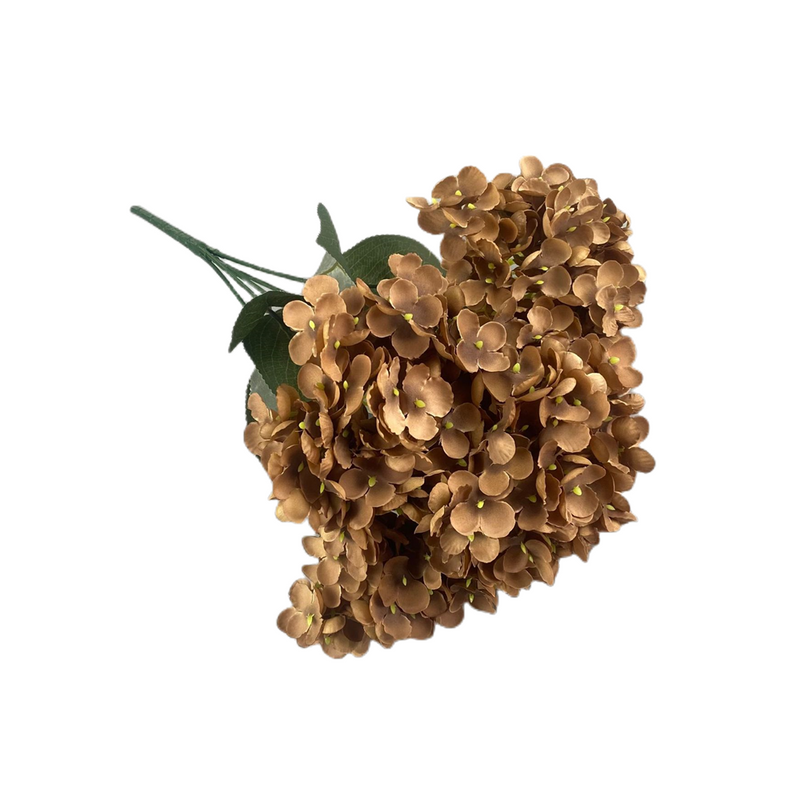 14 Inch Artificial Silk Hydrangea Bush, 5 Pcs, 14 Colors, 19 Inches Tall