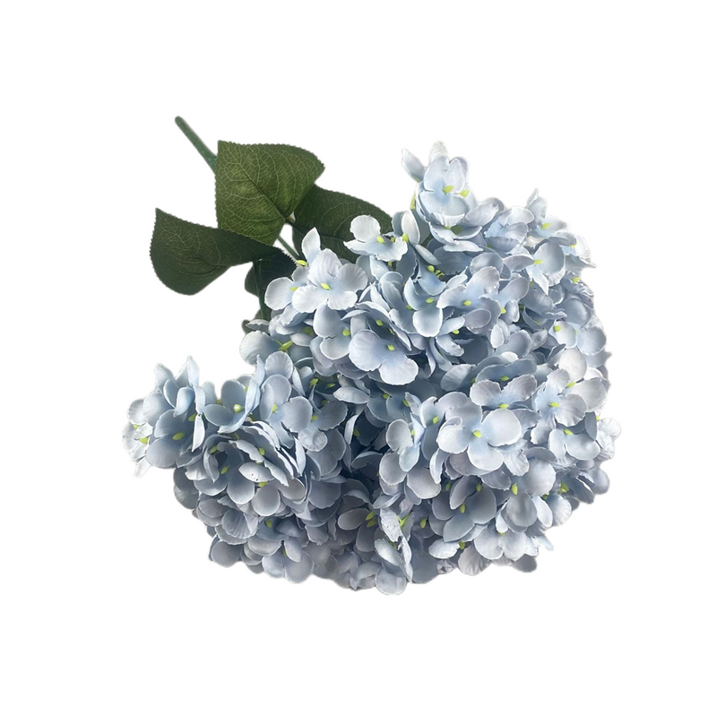 14 Inch Artificial Silk Hydrangea Bush, 5 Pcs, 14 Colors, 19 Inches Tall