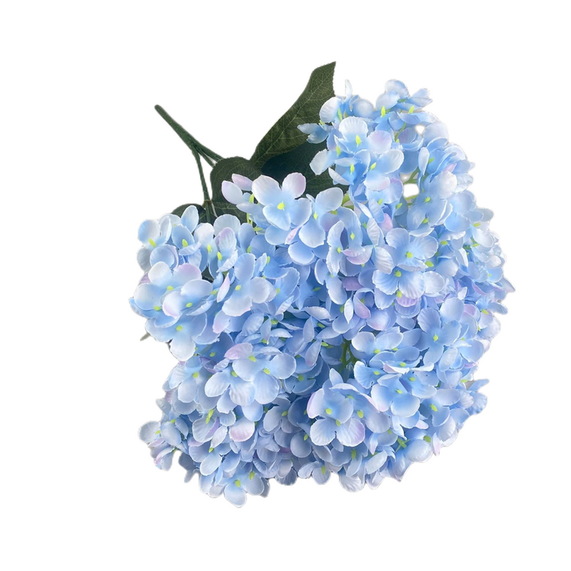 14 Inch Artificial Silk Hydrangea Bush, 5 Pcs, 14 Colors, 19 Inches Tall