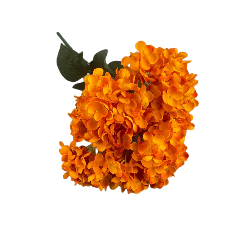 14 Inch Artificial Silk Hydrangea Bush, 5 Pcs, 14 Colors, 19 Inches Tall
