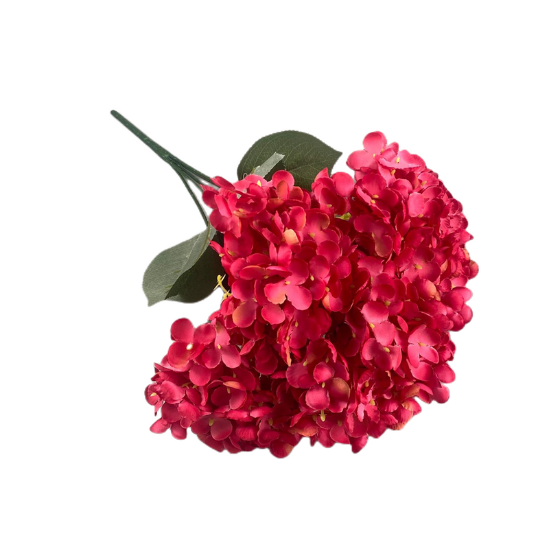 14 Inch Artificial Silk Hydrangea Bush, 5 Pcs, 14 Colors, 19 Inches Tall