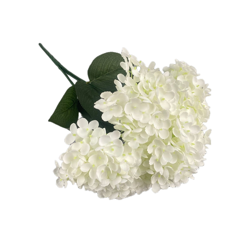 14 Inch Artificial Silk Hydrangea Bush, 5 Pcs, 14 Colors, 19 Inches Tall