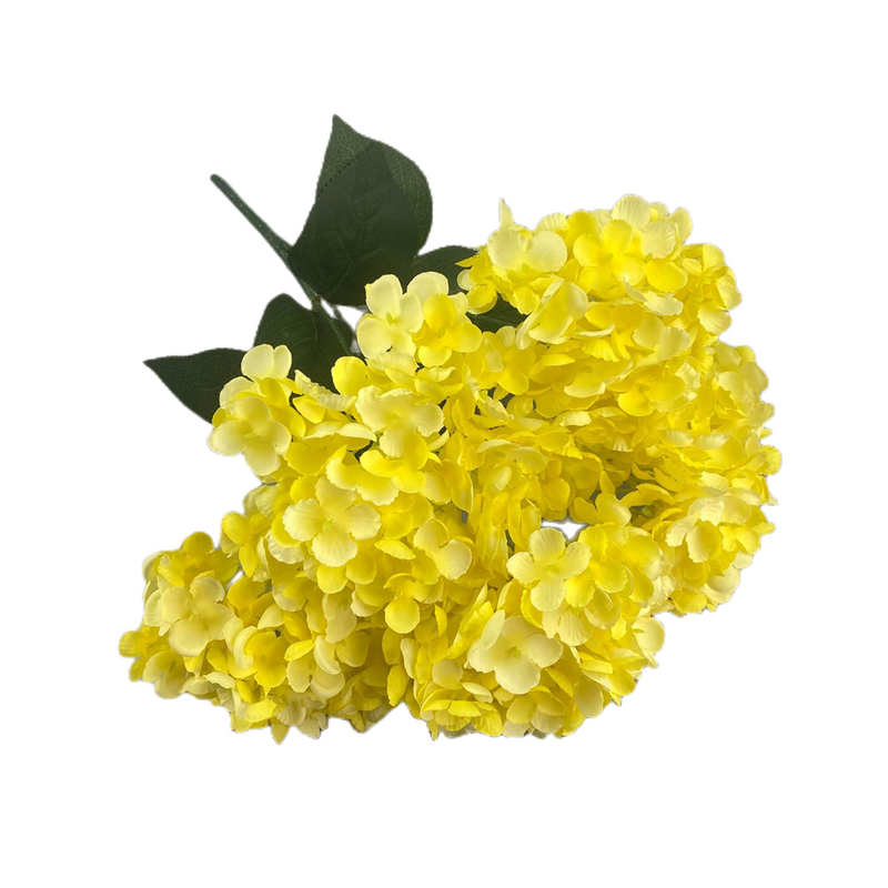 14 Inch Artificial Silk Hydrangea Bush, 5 Pcs, 14 Colors, 19 Inches Tall