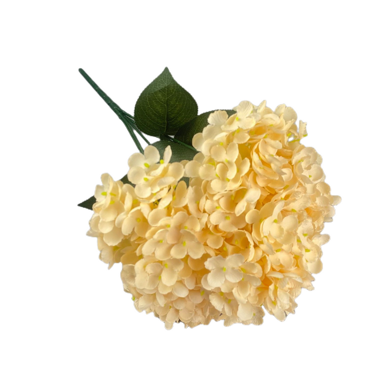 14 Inch Artificial Silk Hydrangea Bush, 5 Pcs, 14 Colors, 19 Inches Tall