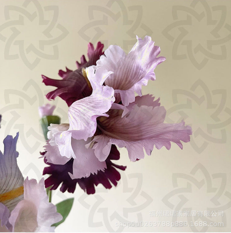 31 Inch Artificial Iris Flower Stem Silk Bulk Wholesale