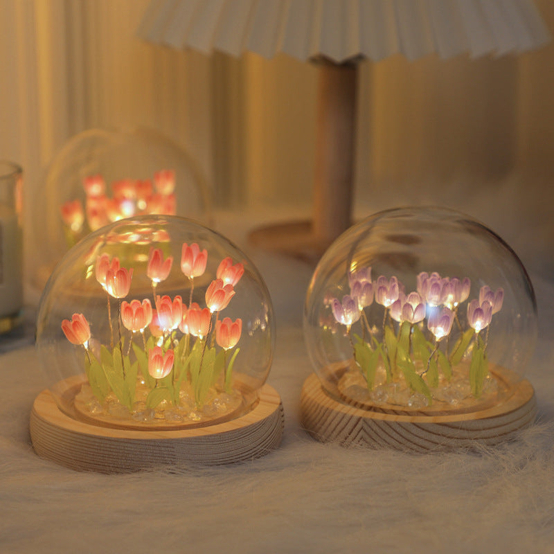 10 Pcs LED Artificial Tulip Flowers Bulk Lighted Floral Gifts for Women