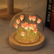 10 Pcs LED Artificial Tulip Flowers Bulk Lighted Floral Gifts for Women