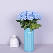 10 Pcs Artificial Silk Roses Bouquet, Bionic Flannel, for Floral Arrangement & Decor
