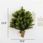 Light Up Artificial Pine Needle Bundle with LED Christmas Ball Ornament, Hanging Decoration for Door Wall Window, Bulk Set