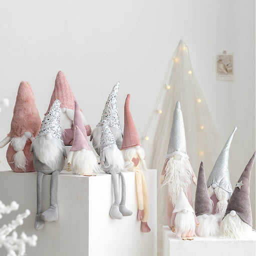 Light Up Christmas Faceless Gnome Doll Ornament, 12 Inch, Bulk Holiday Party Decoration, 6 Pcs