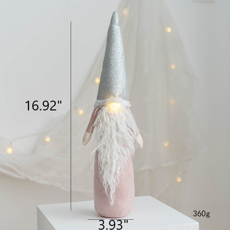 Light Up Christmas Faceless Gnome Doll Ornament, 12 Inch, Bulk Holiday Party Decoration, 6 Pcs