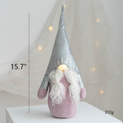 Light Up Christmas Faceless Gnome Doll Ornament, 12 Inch, Bulk Holiday Party Decoration, 6 Pcs