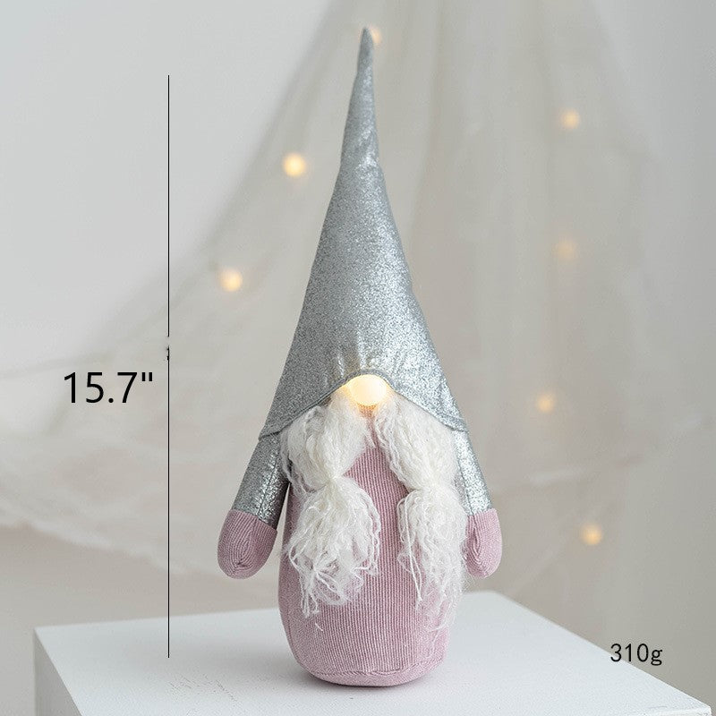 Light Up Christmas Faceless Gnome Doll Ornament, 12 Inch, Bulk Holiday Party Decoration, 6 Pcs