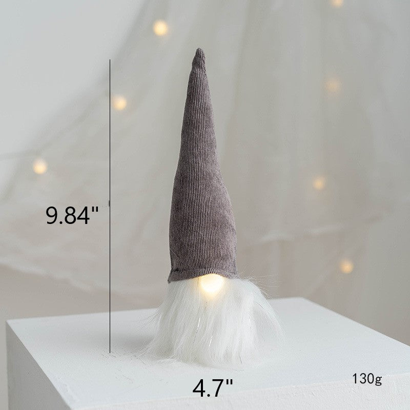 Light Up Christmas Faceless Gnome Doll Ornament, 12 Inch, Bulk Holiday Party Decoration, 6 Pcs