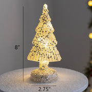 Light Up Glass Christmas Tree Tabletop Decorations Bulk Ornaments Centerpiece Holiday Decor