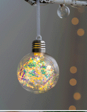 Light Up Snowflake Elf LED Christmas Ball Ornaments, 6 Pcs, Hanging Xmas Tree Decorations