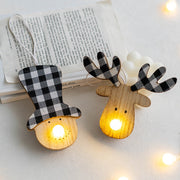 Light Up Snowman Elk Pendant LED Christmas Tree Hanging Ornament Christmas Party Decor Bulk Pack