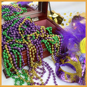 33 Inch Mardi Gras Beads String Garland Bulk for Crafts Wholesale
