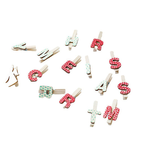 Mini Wooden Christmas Tree Photo Display Clips, 50 Pcs, Holiday Ornament Clothespins