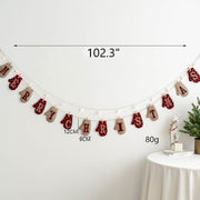 Merry Christmas Wool Felt Banner Garland 1 Set Hanging Ornaments for Fireplace Wall Decor