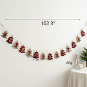 Merry Christmas Wool Felt Banner Garland 1 Set Hanging Ornaments for Fireplace Wall Decor