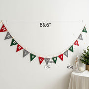 Merry Christmas Wool Felt Banner Garland 1 Set Hanging Ornaments for Fireplace Wall Decor