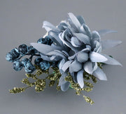10 Pcs Navy Artificial Boutonnieres Bulk Wholesale Silk Floral