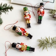 Nutcracker Soldier Doll Pendant Christmas Tree Hanging Ornament Holiday Party Decor Bulk Set