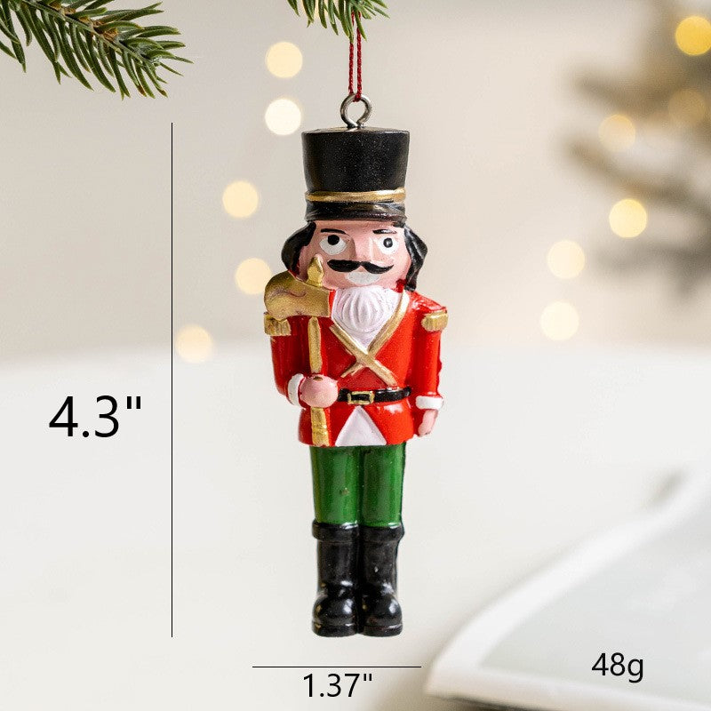 Nutcracker Soldier Doll Pendant Christmas Tree Hanging Ornament Holiday Party Decor Bulk Set