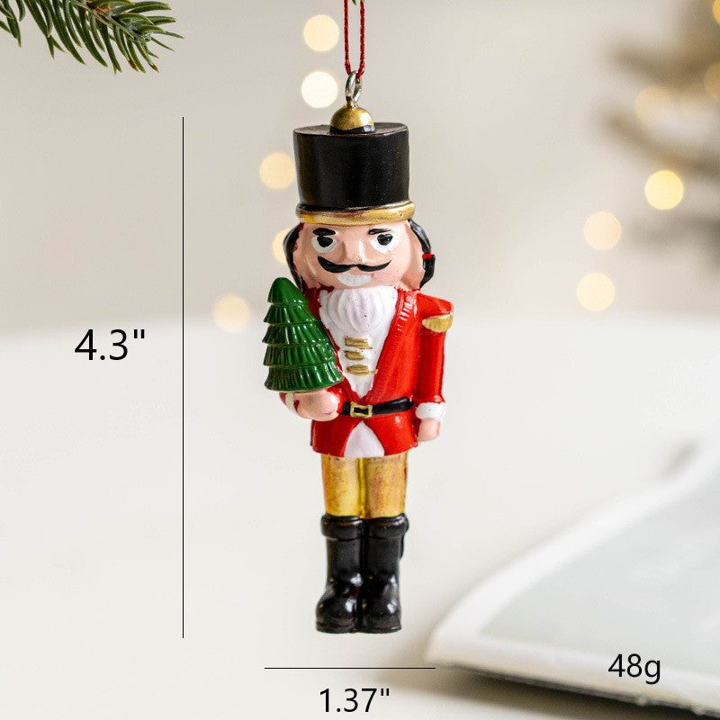 Nutcracker Soldier Doll Pendant Christmas Tree Hanging Ornament Holiday Party Decor Bulk Set