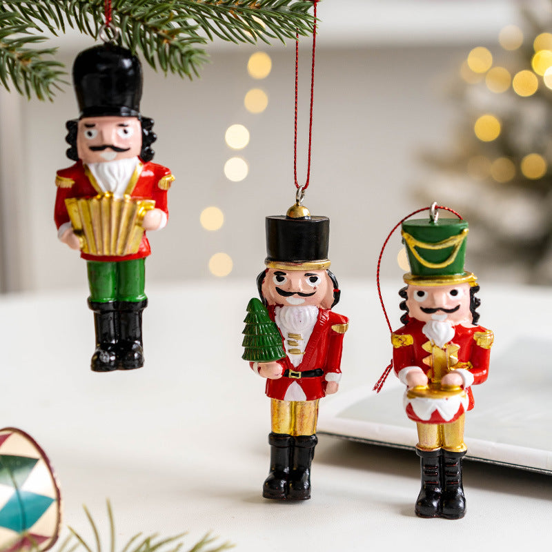 Nutcracker Soldier Doll Pendant Christmas Tree Hanging Ornament Holiday Party Decor Bulk Set