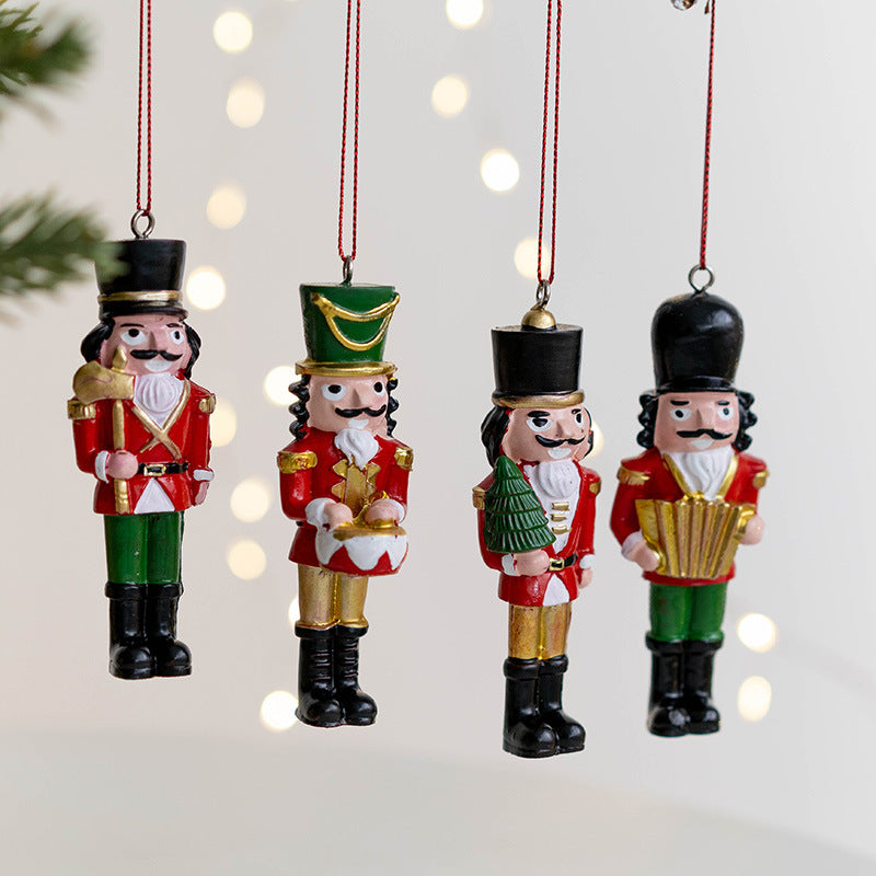 Nutcracker Soldier Doll Pendant Christmas Tree Hanging Ornament Holiday Party Decor Bulk Set
