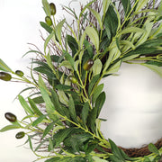 Bulk Olive Wreath with Lifelike Artificial Fruits Greenery Home Decor