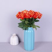 10 Pcs Artificial Silk Roses Bouquet, Bionic Flannel, for Floral Arrangement & Decor