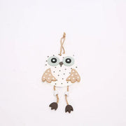 10 Pcs Owl Hanging Ornaments with Rope for Christmas Holiday Decoration