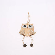 10 Pcs Owl Hanging Ornaments with Rope for Christmas Holiday Decoration