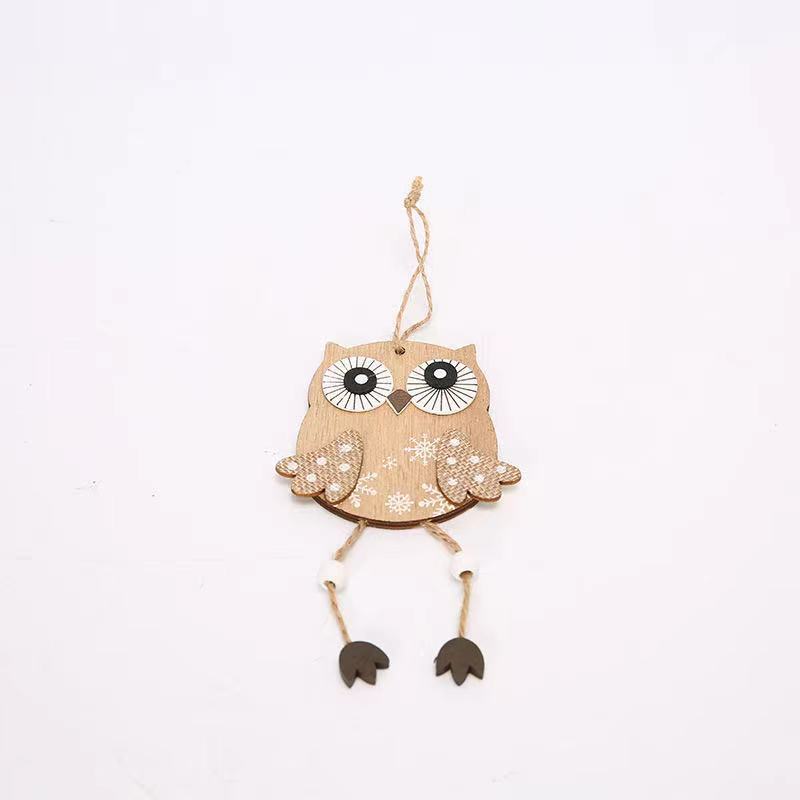 10 Pcs Owl Hanging Ornaments with Rope for Christmas Holiday Decoration