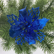 50 Pcs Artificial Poinsettia Flowers Bulk Pack Christmas Decoration