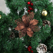 50 Pcs Artificial Poinsettia Flowers Bulk Pack Christmas Decoration
