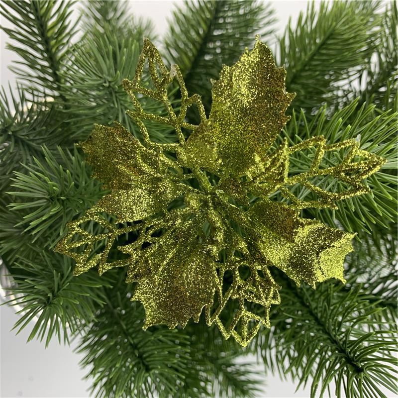 50 Pcs Artificial Poinsettia Flowers Bulk Pack Christmas Decoration