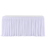 Bulk Polyester Ruffle Tutu Table Skirt for Rectangle Table Birthday Party Wedding Baby Shower Tables Decor Wholesale