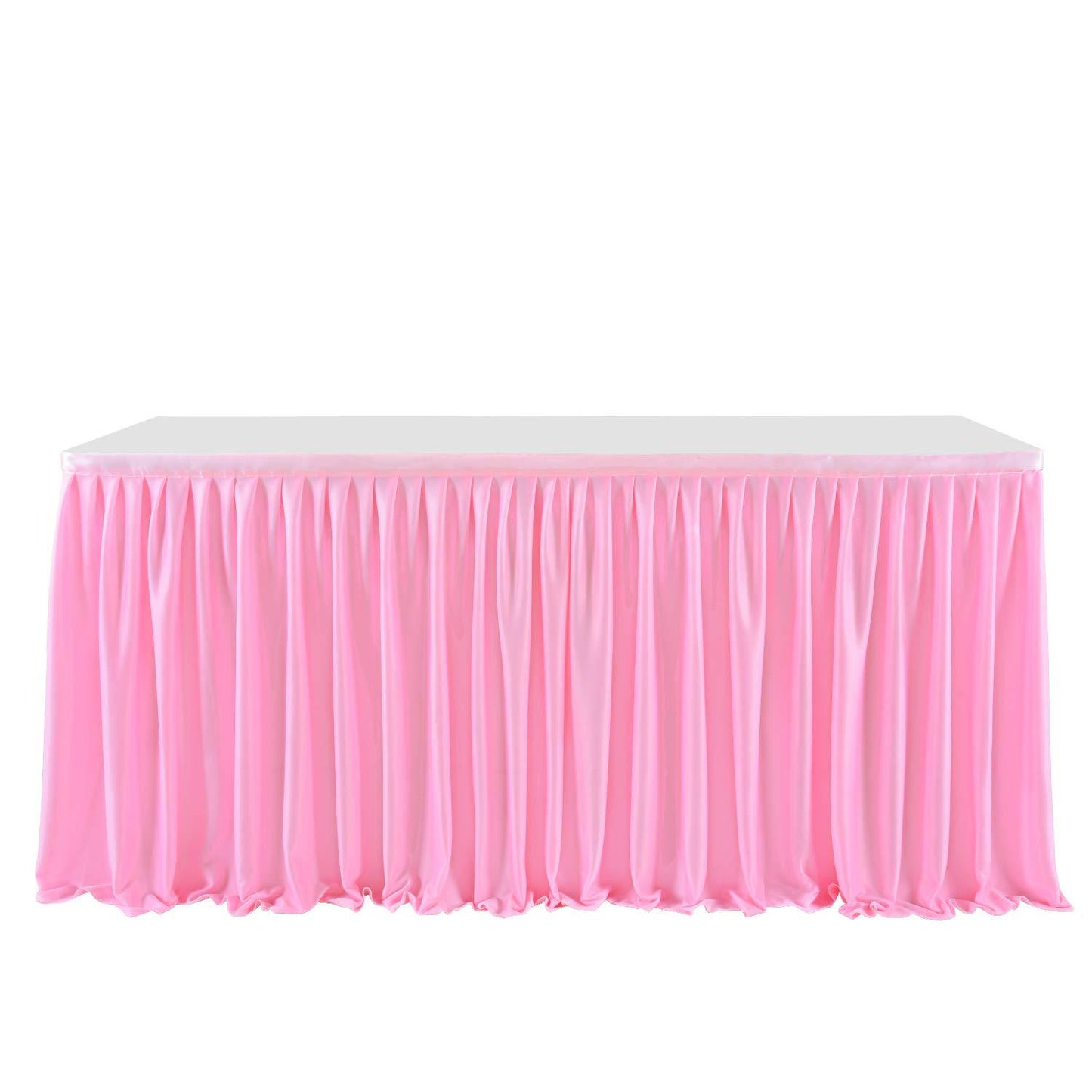Bulk 2Pcs Polyester Ruffle Tutu Table Skirt for Rectangle Table Birthday Party Wedding Baby Shower Tables Decor Wholesale